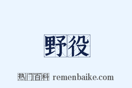 野役是什么意思的图片